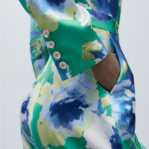 NWT Zara floral jumpsuit size XS - Picture 3 of 13